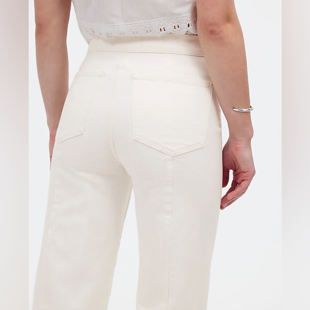 Madewell Cream Wide-Leg Jeans - Picture 5 of 13